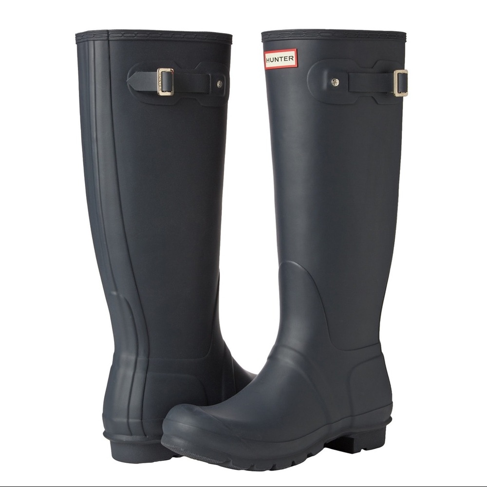 Hunters Original Tall Navy Rain Boots Size 7